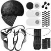 Chicingyou 125 Pcs Spray Tan Tanning Essentials Accessories Kit 25 Set Disposable Caps Underwear Feet Pads Nipple Cover Nose Filter Plugs for Beauty Salons Home Sunless Tanning (Black) view 1