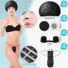 Chicingyou 125 Pcs Spray Tan Tanning Essentials Accessories Kit 25 Set Disposable Caps Underwear Feet Pads Nipple Cover Nose Filter Plugs for Beauty Salons Home Sunless Tanning (Black) view 2