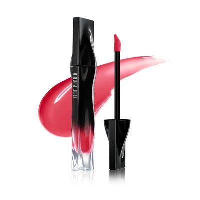 TIMEPHORIA Stellar Dust Lip Stain 14 Entropia, Waterproof Transfer-Proof Lip Gloss, Coral Pink Tinted Glossy Finish, High-Pigment Vibrant Color, Hydrating Lightweight Long-Lasting Lip Makeup for Women