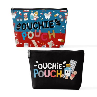 2 Pcs Medicine Makeup Bag, Large Capacity Travel Makeup Case Cosmetic Bags for Women, Portable Pouch Purse Travel Essentials Toiletries Accessories, Christmas Birthday Gifts for Women-3