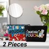 2 Pcs Medicine Makeup Bag, Large Capacity Travel Makeup Case Cosmetic Bags for Women, Portable Pouch Purse Travel Essentials Toiletries Accessories, Christmas Birthday Gifts for Women-3 view 4