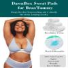 DAWNBOX Bra Sweat Liners/Tummy Liners for Sweat Rash 20Pcs, Absorbent Sweat Pads, Cotton Bra Liners for Sweat Rash Plus Size for Women & Men, Bra Liners to Absorb Sweat Under Breasts (21.6x3.9 in) view 2