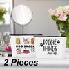 2 Pcs Cute Dog Makeup Bag, Large Capacity Travel Makeup Case Cosmetic Bags for Women, Portable Pouch Purse Travel Essentials Toiletries Accessories, Christmas Birthday Gifts for Women view 4