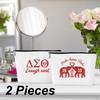 2 Pcs Elephant Makeup Bag, Large Capacity Travel Makeup Case Cosmetic Bags for Women, Portable Pouch Purse Travel Essentials Toiletrie Accessories, Christmas Birthday Gifts for Women view 4