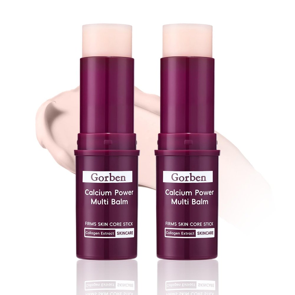 Axnzp 2 Pcs Calcium Multi Balm Stick, Anti Wrinkle Calcium Balm,Anti-aging Firming & Sagging Wrinkle Care Collagen Face Eye Treatment Balm.