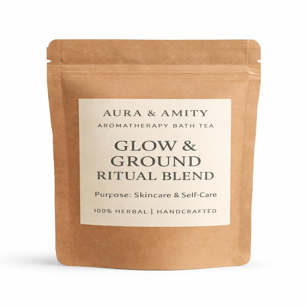 Aura & Amity Botanical Bath Tea Herbal Soak Bags for Skincare & Self-Care 100% Natural, Handcrafted, Single Use Spa Ritual (Calendula)