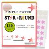 Pimple Patch Star and Round Acne Treatment Patches, Natural Tea Tree Oil Formula, 126 Count with 18 Star and 108 Round Patches view 1