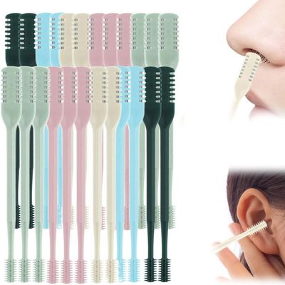 2 in 1 Nasal Hair Cutter,2025 Upgrade Portable Manual Double Sided Nose Hair Knife,360 Rotating Nose Hairs Trimmer, Trimmer with Ear Picker for Women and Men (Multicolor24)
