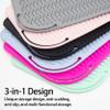 Heysam Professional Heat-Resistant Mat for Hair Straighteners and Curling Irons, Portable Heat Tool Pad, Silicone Material - Protects Your Vanity, Size: 9"x6.5"-Rose Red view 3