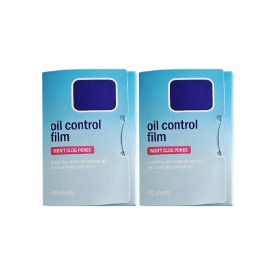 Portable pocket-sized oil film paper, Oil Control Film for Face 2Packs (120 Sheets)