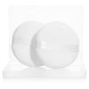 2 Pcs Powder Puff 4 Inch Large Body Powder Puff and Container Soft Velour Puffs Loose Puffs for Face Makeup Foundation Blending, White view 1