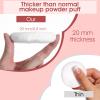 2 Pcs Powder Puff 4 Inch Large Body Powder Puff and Container Soft Velour Puffs Loose Puffs for Face Makeup Foundation Blending, White view 3