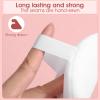 2 Pcs Powder Puff 4 Inch Large Body Powder Puff and Container Soft Velour Puffs Loose Puffs for Face Makeup Foundation Blending, White view 4
