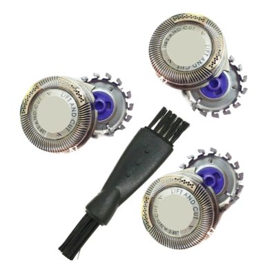 3pcs Shaver Razor Blades Heads Replacement AccessoriesCompatible For Philips HQ8445 HQ8825 HQ5705 HQ5710 HQ6075 HQ7100 PT710 AT750 7183XL With Brush