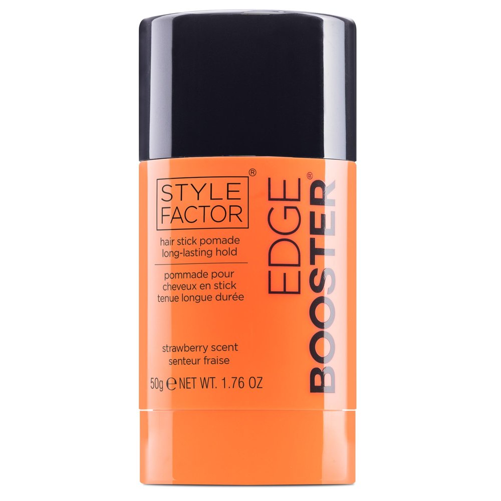 Style Factor EDGE BOOSTER Hair Wax Stick Pomade with Beeswax | Strong Hold Slick Stick for Flyaways, Edges & Baby Hair for Sleek Buns & Ponytails | Stocking Stuffers for Women Girls Teen | Strawberry