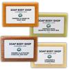 4-Piece Goats Milk Soap Set  Natural Face & Body Bars: Turmeric & Lemon Kojic, Turmeric & Charcoal Duo, Moringa Essential Oils, and Lavender & Chamomile  Nourishing, Hydrating, 4 oz Each. view 1