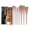Clouparto 12 Colors Makeup Palette, Highlighting Cream Contour Palette Concealer Full Coverage +8 Pcs Blush Foundation Powder Eye Shadows Makeup Brushs view 1