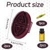 2 Pcs Meridian Massage Brush,Meridian Brush for Belly,(15 * 8cm) Acupressure Meridian,Scalp Massage,Full Body Relaxation Comb,with Meridian Map and Essential Oils (Brown) view 2