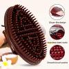 2 Pcs Meridian Massage Brush,Meridian Brush for Belly,(15 * 8cm) Acupressure Meridian,Scalp Massage,Full Body Relaxation Comb,with Meridian Map and Essential Oils (Brown) view 3