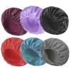 6 PCS Shower Caps for Women, Double Side Waterproof Shower Cap, Reusable Elastic Bath Caps for Shower, EVA Bathing Shower Caps, Bath Hair Caps - Black+Plum+Teal+Red+Lavender+Gray view 1