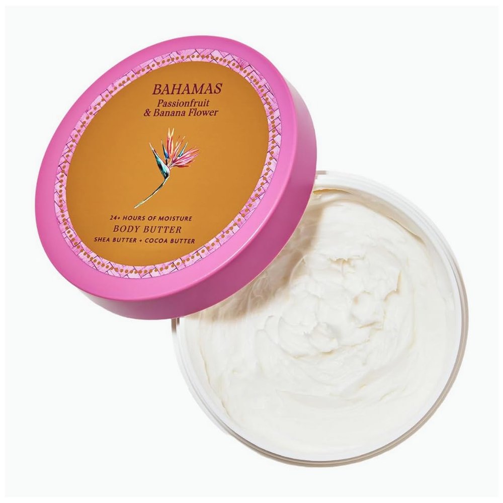 Bath & Body Bahamas Passionfruit & Banana Flower Whipped Body Butter, 6.5 oz / 185 g (Packaging Design Styles May Vary)