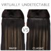 WENNALIFE Invisible Edge Seamless Clip in Hair Extensions Real Human Hair view 3