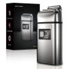 KOMINGDON Electric Foil Shaver for Men,Electric Razor with Pop-up Trimmer,Cordless Beard Trimmer,Waterproof,Wet & Dry Shaving,LED Display,2-Speed Mode (Silver) view 1
