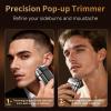 KOMINGDON Electric Foil Shaver for Men,Electric Razor with Pop-up Trimmer,Cordless Beard Trimmer,Waterproof,Wet & Dry Shaving,LED Display,2-Speed Mode (Silver) view 3