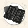 Black Carbon Steel Nail Clipper Set, Nail Clippers, Manicure Toolscomplete Set, view 3