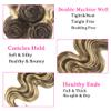 P4/613 Highlight Blonde Bundles Body Wave Bundles Human Hair 30 32 34 Inch Unprocessed Brazilian Virgin Hair Weave 3 Bundles Brown Body Wave Human Hair Extensions 50 Grams Per Bundle For Woman view 3