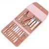 16Pcs/Set Rose Gold Nail Clipper Set Professional Stainless Steel Nail Scissors Clipper Tweezer Tools Family Foot Hand Care Set view 1