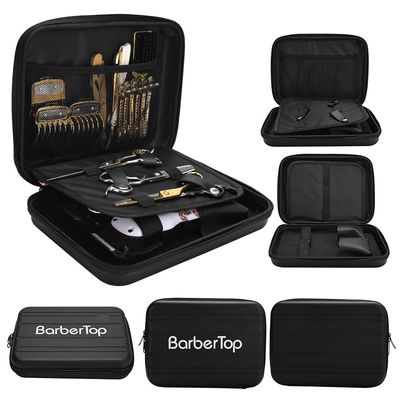 Barber Bag for Clippers Supplies, Sturdy Clipper Storage Case for Barber Accessories, Hair Trimmer Organizer Travel Bag for Men Razor Guard Grooming Kits (Big-Black)
