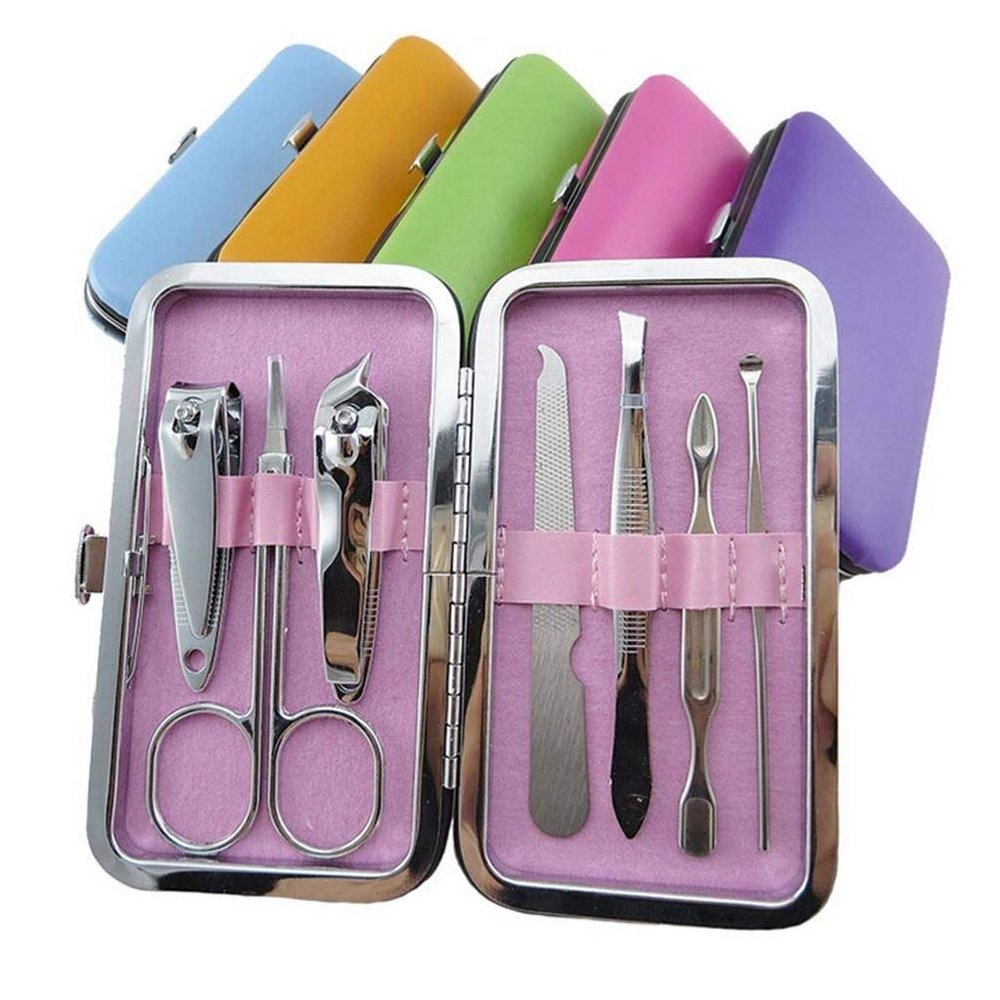 7Pcs/Set New Manicure Nail Clippers Pedicure Set Portable Travel Hygiene Kit Stainless Steel Nail Cutter Tool Set