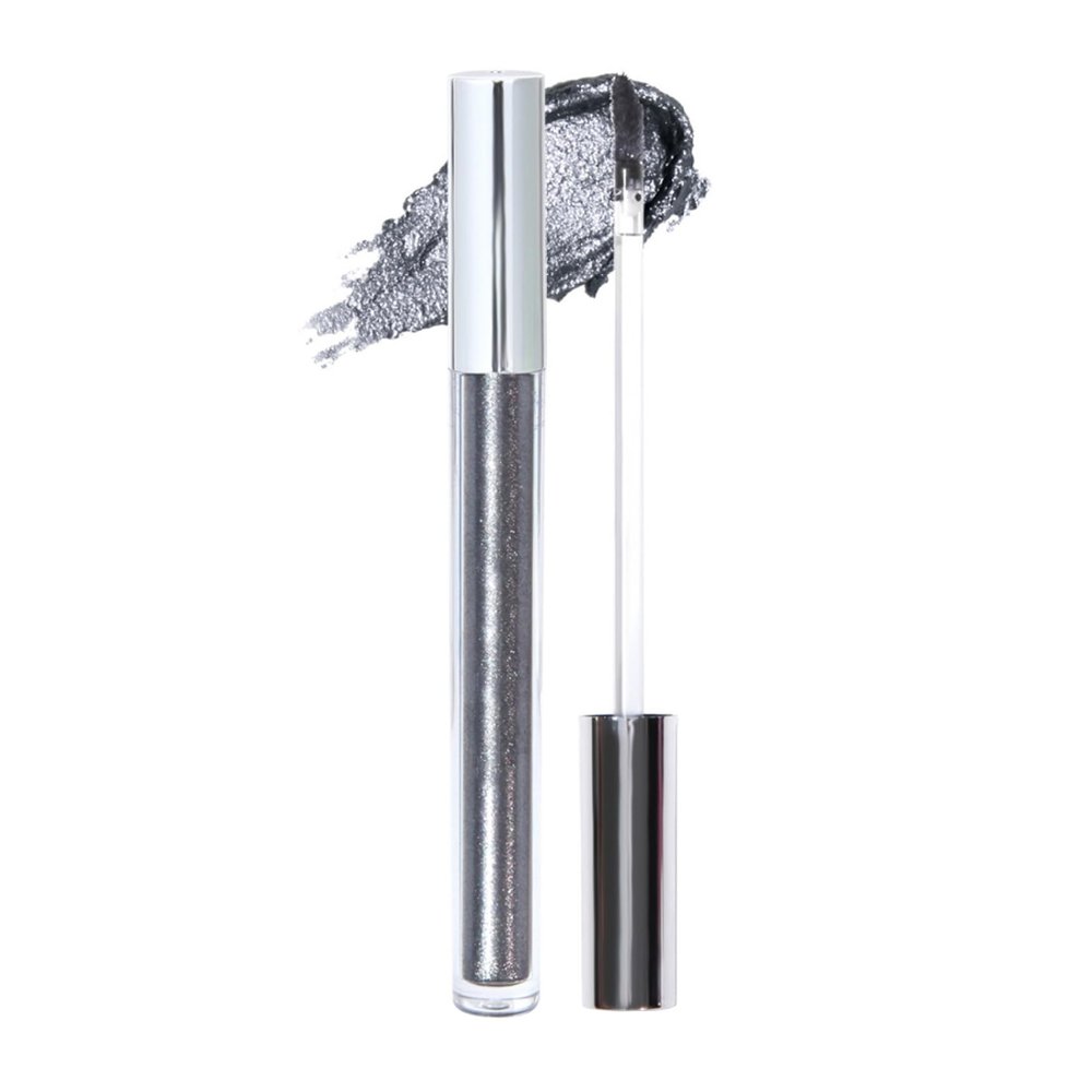 Sinleey 1PC Highly Pigmented Glitter Lip Gloss Waterproof Smudge Proof Liquid Lipstick Long Wearing Non Sticky Vibrant Color Grey One Size