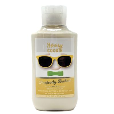 Bath and Body Daily Nourishing Body lotion 24 Hour Moisture (8 FL OZ / 236 ML, Merry Cookie)
