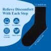 4 Pairs Moisturizing Socks for Dry Feet Overnight 8.7", Eczema Socks Women for Cracked Heel Foot Care Spa Sleeping Travel, Black view 2
