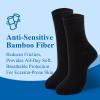4 Pairs Moisturizing Socks for Dry Feet Overnight 8.7", Eczema Socks Women for Cracked Heel Foot Care Spa Sleeping Travel, Black view 4