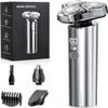 Electric Razor for Men10,000RPM High-Speed Motor, IPX8 Waterproof, USB Fast Charging, Quick Charge & Travel LockMetallic Gray view 1