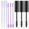 Barbunos Coniglio Empty Mascara Tubes, 10ml, 3/5 Pack with Wands, Refillable, Clear, Solid Form, Mini Silicone Spatulas and Pipettes for DIY Cosmetics (5) (Pack-of-3) view 1
