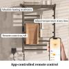 Towel Warmer Rack, Electric Heated Drying Rack with Temperature Control, Wall Mounted, Timer, Top Shelf, Hard-Wired & Plug-in view 2