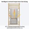 Towel Warmer, Wall Mounted Bath Heater, Clothes Airer Dryer, LED Display, Built-in Timer, Adjustable Temperature, Hot Towel Rack for Bathroom and Hotel view 3