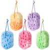 Boao 5 Pieces Soft Bath Sponge Shower Natural Gentle Soothing Body Fiber Exfoliating Shower Sponge Wash Bouquet for Women Men, Random Color (Bright Color) view 1