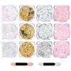 Body Glitter Face Glitter, Hair Glitter for Kids, 12 Shapes Fine Chunky Glitter Gel for Women Girls Makeup Sparkles Party Mermaid Sequins Rave Accessories Singer Concerts (White-Gold-Sliver-Pink) view 1