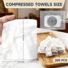 ANKEXIN 200 PCS Compressed Towels, Extra Thick Disposable Face Towel Tablets, Portable Bulk Compressed Coin Tissues for Home, Travel, Camping, Outdoor Sports view 2
