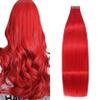 Aison Red Tape in Hair Extensions Real Human Hair 20 Inch 50G 100% Remy Human Hair Extensions Silky Straight for Women 20 Pcs/Package view 1