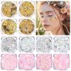 Body Glitter Face Glitter, Hair Glitter for Kids, 12 Shapes Fine Chunky Glitter Gel for Women Girls Makeup Sparkles Party Mermaid Sequins Rave Accessories Singer Concerts Festival (Gold-Silver-Pink) view 1