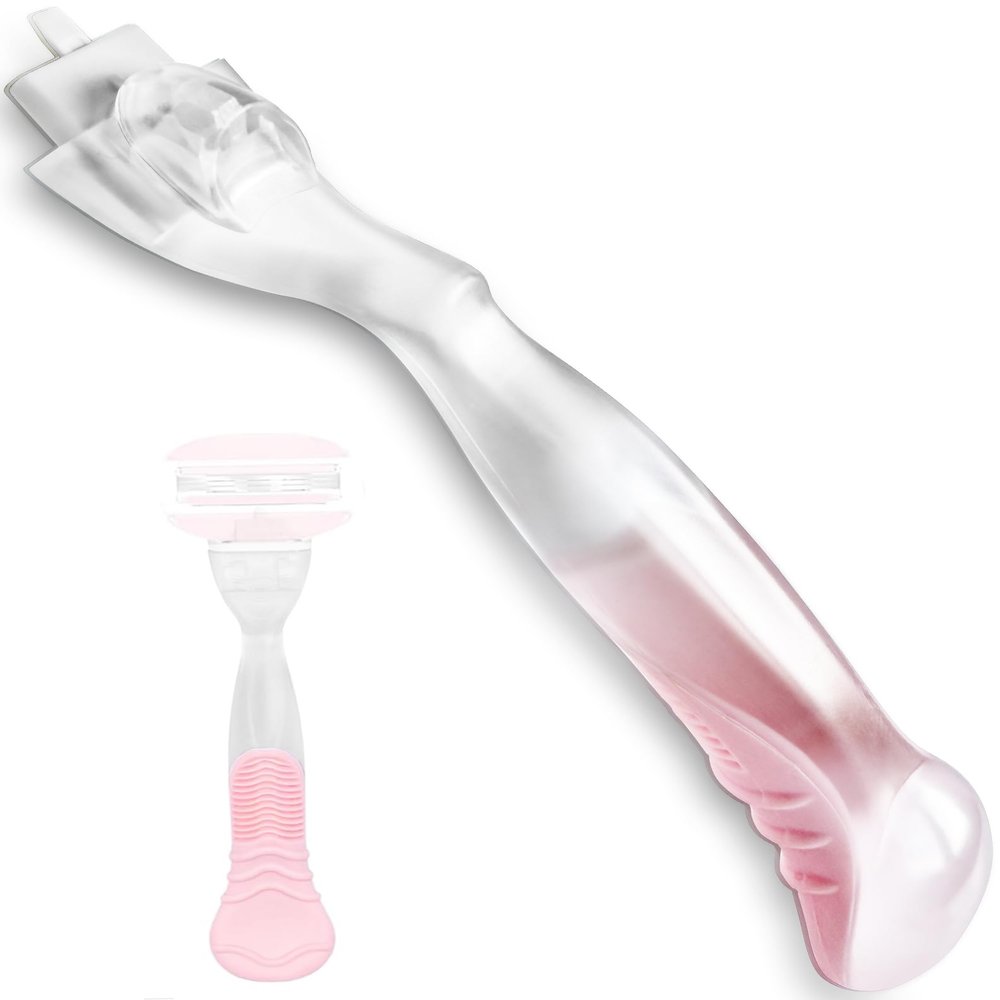 Replacement Razor Handle Compatible with Gillette Venus, Non-Slip Ergonomic Grip, Handle Only, Pink, 1 PCS