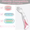 Replacement Razor Handle Compatible with Gillette Venus, Non-Slip Ergonomic Grip, Handle Only, Pink, 1 PCS view 2