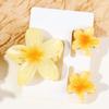 LINMEIZAI 3Pcs Flower Hair Clips, Yellow Gradient Spring Claw Clips for Women & Girls, Vacation & Party Hair Accessories Kit (1 Large + 2 Small) view 2