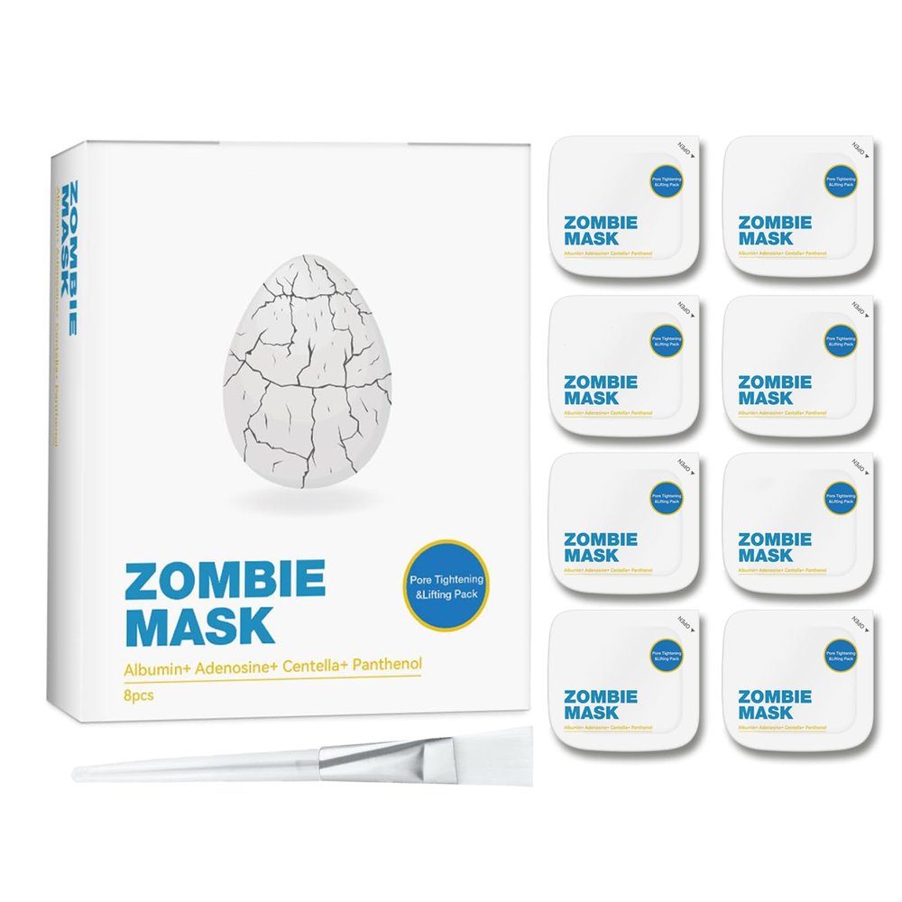 1PCSZombie Mask,Zombie Facial Mask, Zombie Face Mask, Hydrating Skincare Face Mask, Pore Tightening & Lifting Deep Cleansing Clay Mud Mask (1Box)